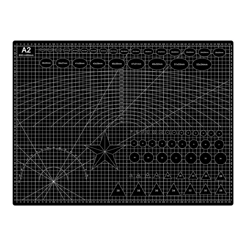 Μαύρο αυτοθεραπευόμενο χαλάκι κοπής